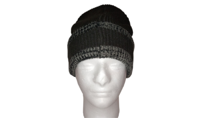 Men's and Women's Heavy Duty Charcoal/White  Winter Beanie
