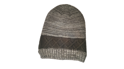 Slouchy Oversized Baggy Winter Beanie Hat Black / Gray